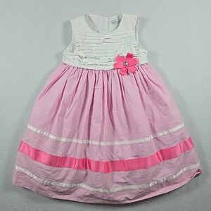 MAGGIE & ZOE PINK RIBBON DRESS 4T Summer Easter Party